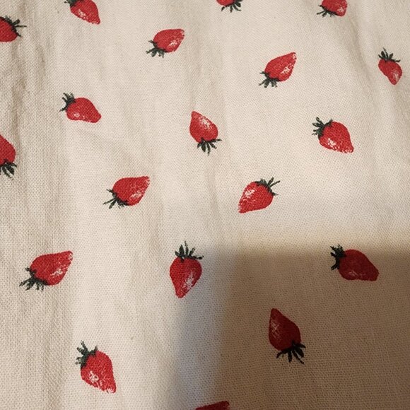 WAYF x Styled by COCO! Jayce Strawberry Print Linen Blend Dress NWT White Med - Picture 4 of 11